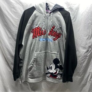 Disney | vintage Mickey half zip hoodie  Fleece - Embroidered 2X
